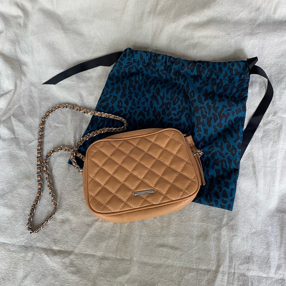 Rebecca Minkoff Tan Quilted Crossbody Bag